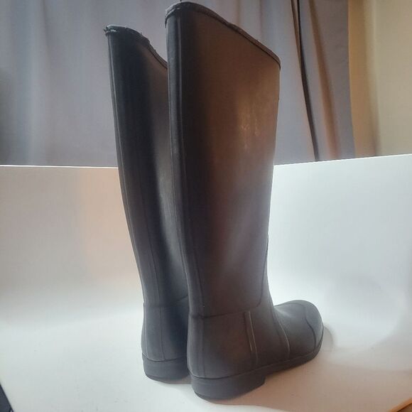 Hunter Sandhurst Nylon Lacquer Tall Rain Boots Size 10 - Picture 7 of 16